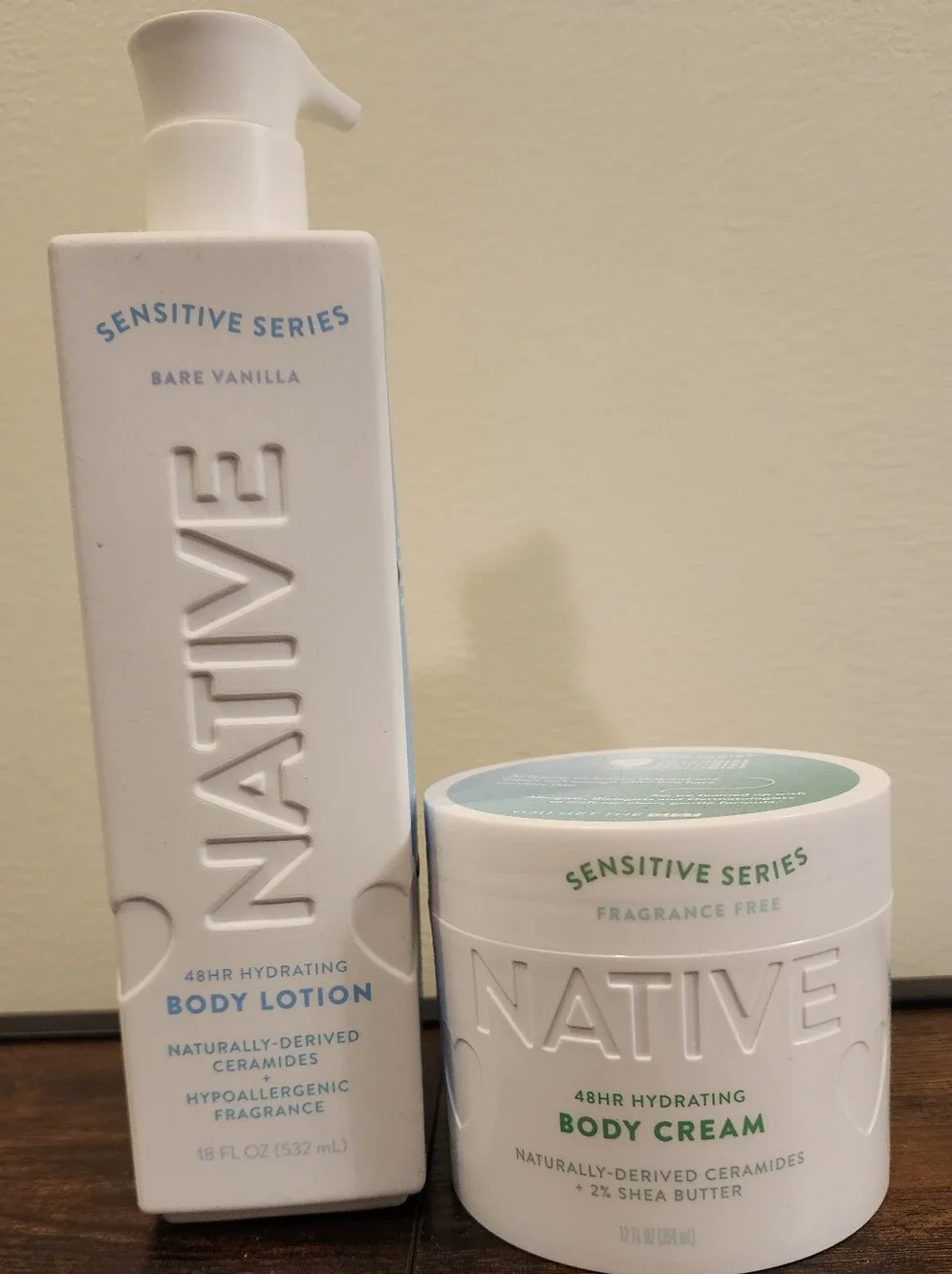 Native Sensitive Series Body Lotion & Body Cream - White